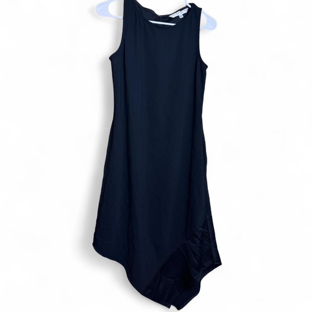 Trina Turk Asymmetrical Black Tank Dress